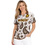 Western Michigan Broncos Polo Shirt Personalized Paisley Florals Brown White Best Selling