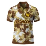 Western Michigan Broncos Polo Shirt Personalized Pixel Camo Brown Best Selling