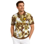 Western Michigan Broncos Polo Shirt Personalized Pixel Camo Brown Best Selling