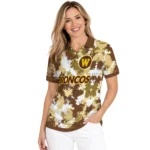 Western Michigan Broncos Polo Shirt Personalized Pixel Camo Brown Best Selling