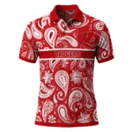 Wisconsin Badgers Polo Shirt Custom Paisley Band Red Best Selling
