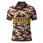Wyoming Cowboys Polo Shirt Custom Camo Band Brown Best Selling