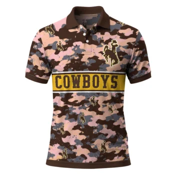 Wyoming Cowboys Polo Shirt Custom Camo Band Brown Best Selling