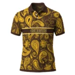 Wyoming Cowboys Polo Shirt Custom Paisley Band Brown Best Selling
