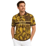 Wyoming Cowboys Polo Shirt Custom Paisley Band Brown Best Selling