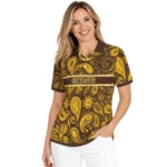 Wyoming Cowboys Polo Shirt Custom Paisley Band Brown Best Selling
