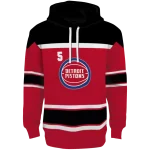 Detroit Pistons Hoodie - Red Striped – Custom NBA Team Sweatshirt
