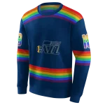 custom-utah-jazz-rainbow-stripes-navy-hoodie-best-selling