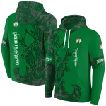 customized-boston-celtics-deer-silhouette-green-hoodie-best-selling