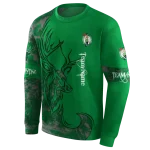 customized-boston-celtics-deer-silhouette-green-hoodie-best-selling