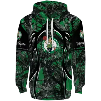 Boston Celtics Hoodie - Hunting - Custom Green & Black Sweatshirt