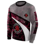 customized-toronto-raptors-hexagonal-mesh-red-black-gray-hoodie-best-selling