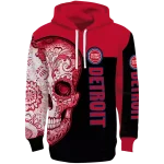 Detroit Pistons Hoodie - Red & Black Sugar Skull – NBA Fan Gear