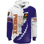 Phoenix Suns Hoodie - Purple White with Triangular Pattern