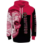 Toronto Raptors Hoodie - Sugar Skull - Red & Black NBA Sweatshirt
