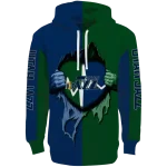Utah Jazz Hoodie - Navy Heartbeat Graphic Sweatshirt