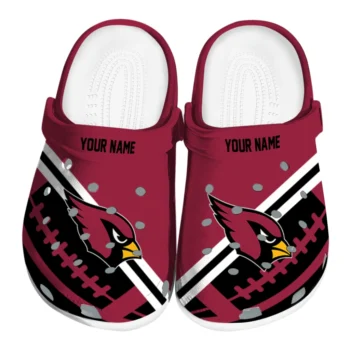 Arizona Cardinals Clogs - Personalized Football Motif Red