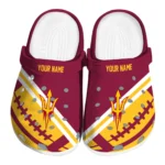 Arizona State Sun Devils Clogs - Personalized Football Motif Maroon