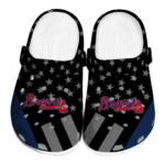 Atlanta Braves Clogs - Stellar Stripes Theme Navy Black