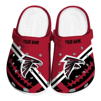 Atlanta Falcons Clogs - Custom Football Motif Red
