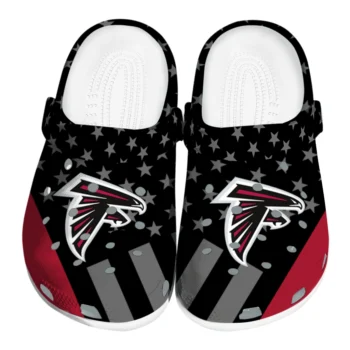Atlanta Falcons Clogs - Stellar Stripes Theme Red Black