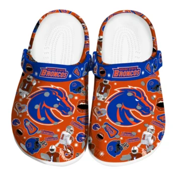 Boise State Broncos Clogs - Football Icons Orange