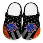 Boise State Broncos Clogs - Stellar Stripes Theme Orange Black