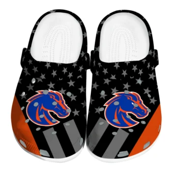 Boise State Broncos Clogs - Stellar Stripes Theme Orange Black