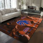 Boise State Broncos Rug - Cracked Surface Design Orange