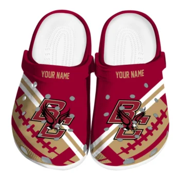 Boston College Eagles Clogs - Customized Football Motif Maroon