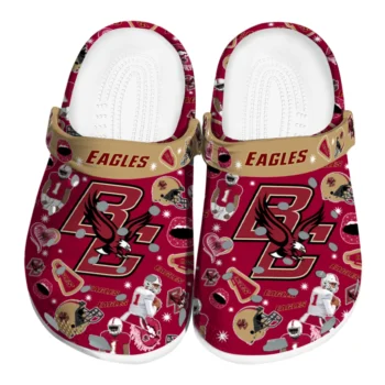 Boston College Eagles Clogs - Football Icons Maroon