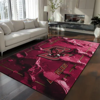 Boston College Eagles Rug - Cracked Surface Design Maroon