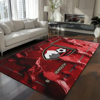 Bournemouth Rug - Cracked Surface Design Red