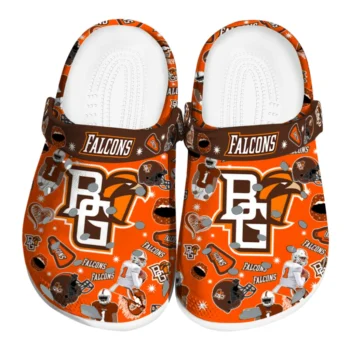 Bowling Green Falcons Clogs - Football Icons Orange