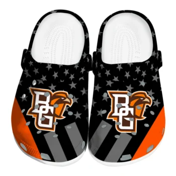 Bowling Green Falcons Clogs - Stellar Stripes Theme Orange Black