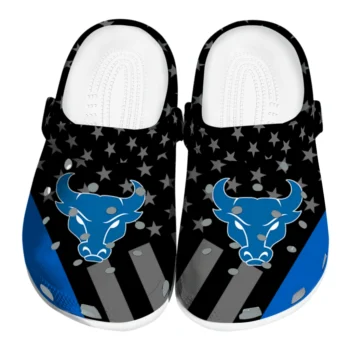 Buffalo Bulls Clogs - Stellar Stripes Theme Royal Blue Black