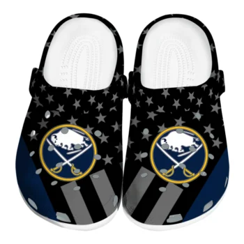 Buffalo Sabres Clogs - Stellar Stripes Theme Navy Blue Black