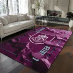 Burnley Rug - Cracked Surface Design Burgundy