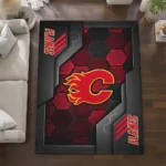 calgary-flames-rug-hexagonal-grid-pattern-red-best-selling.webp