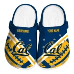 California Golden Bears Clogs - Customized Football Motif Blue