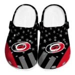 Carolina Hurricanes Clogs - Stellar Stripes Theme Red Black