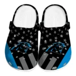 Carolina Panthers Clogs - Stellar Stripes Theme Blue Black