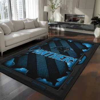 Carolina Panthers Rug - Torn Mesh Blue