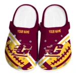 Central Michigan Chippewas Clogs - Personalized Football Motif Maroon