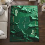 charlotte-49ers-rug-cracked-surface-design-green-best-selling.webp