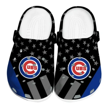 Chicago Cubs Clogs - Stellar Stripes Theme Blue Black