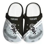 Chicago White Sox Clogs - Custom Baseball Motif Black