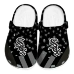 Chicago White Sox Clogs - Stellar Stripes Theme Black