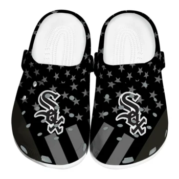 Chicago White Sox Clogs - Stellar Stripes Theme Black