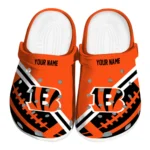 Cincinnati Bengals Clogs - Personalized Football Motif Orange